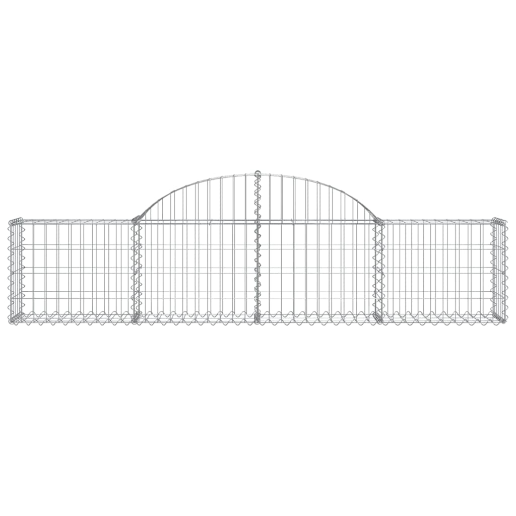 Coșuri gabion arcuite 10 buc, 200x30x40/60 cm, fier galvanizat