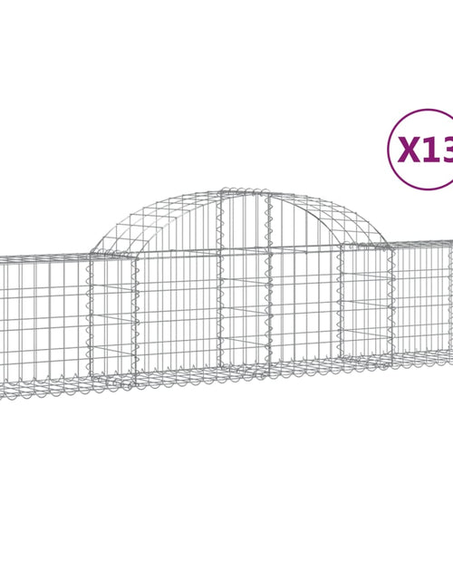 Încărcați imaginea în vizualizatorul Galerie, Coșuri gabion arcuite 13 buc, 200x30x40/60 cm, fier galvanizat
