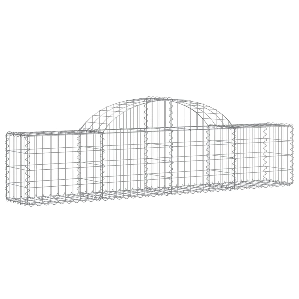 Coșuri gabion arcuite 15 buc, 200x30x40/60 cm, fier galvanizat