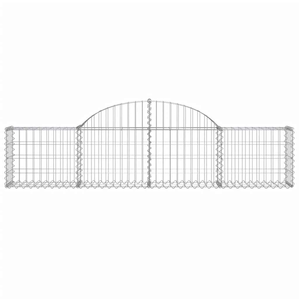 Coșuri gabion arcuite 15 buc, 200x30x40/60 cm, fier galvanizat