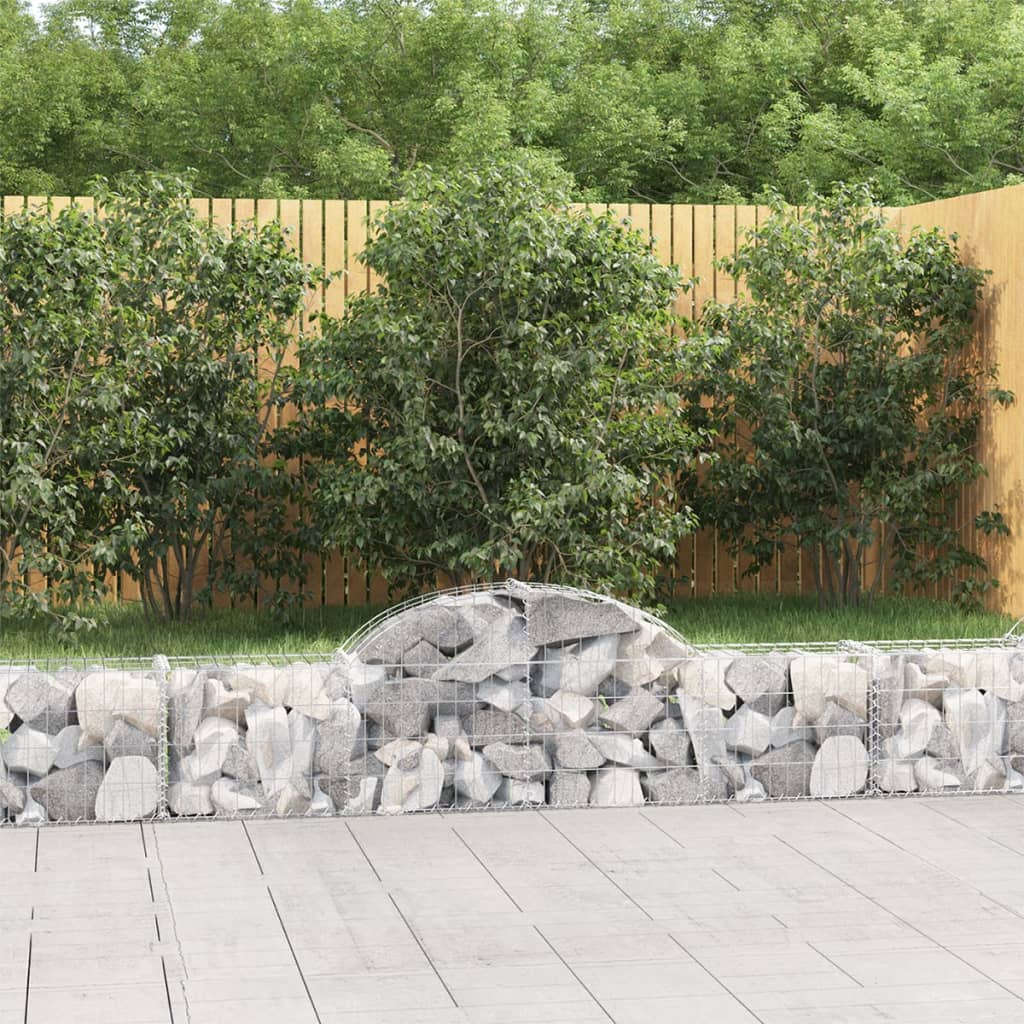 Coșuri gabion arcuite 18 buc, 200x30x40/60 cm, fier galvanizat