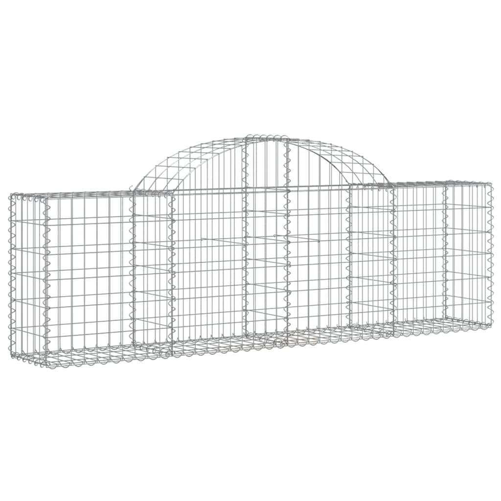 Coșuri gabion arcuite 18 buc, 200x30x60/80 cm, fier galvanizat