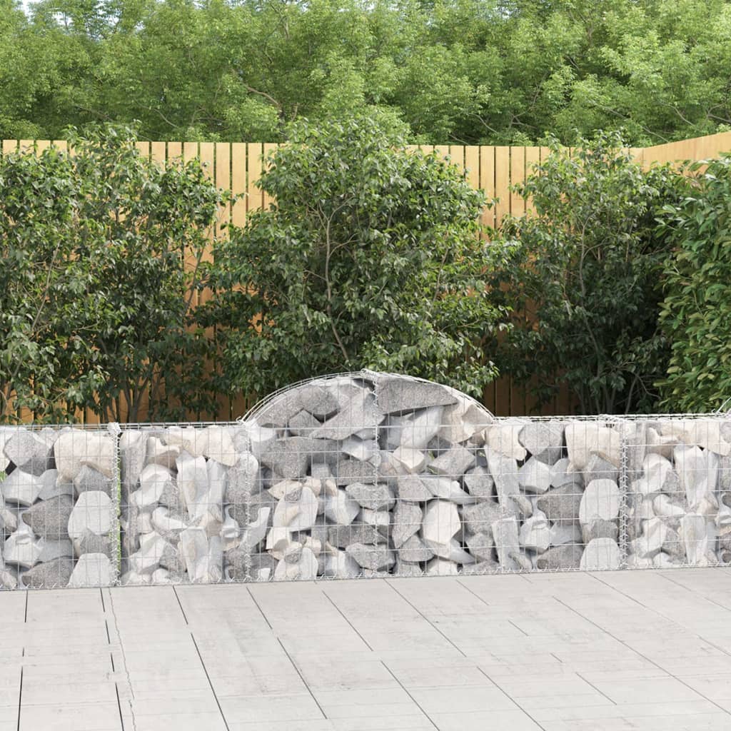 Coșuri gabion arcuite 18 buc, 200x30x60/80 cm, fier galvanizat