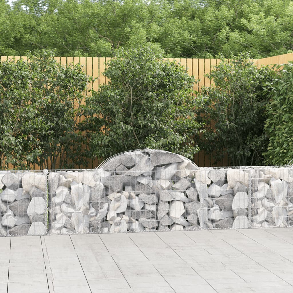 Coșuri gabion arcuite 25 buc, 200x30x60/80 cm, fier galvanizat