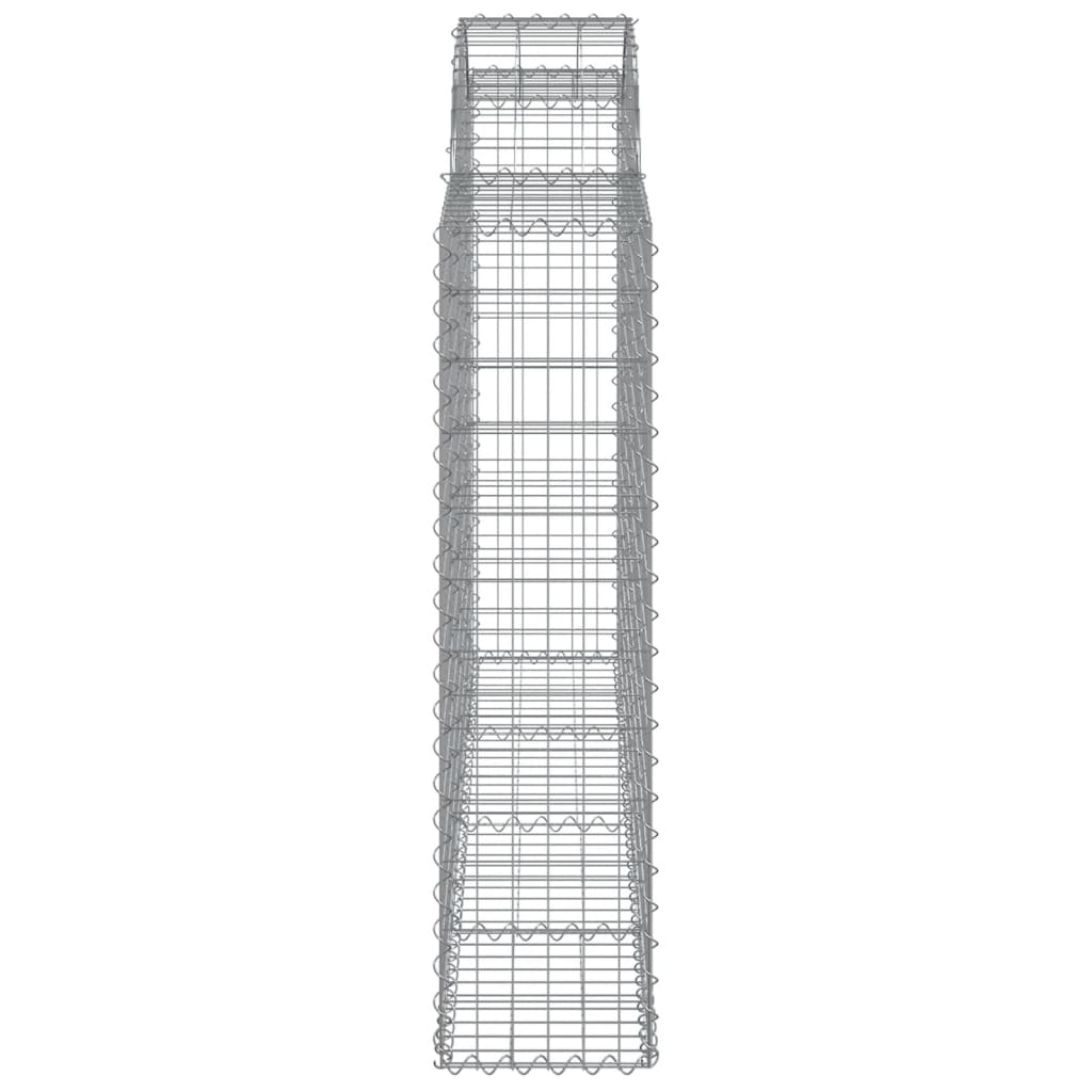 Coșuri gabion arcuite 18 buc, 200x30x120/140cm, fier galvanizat