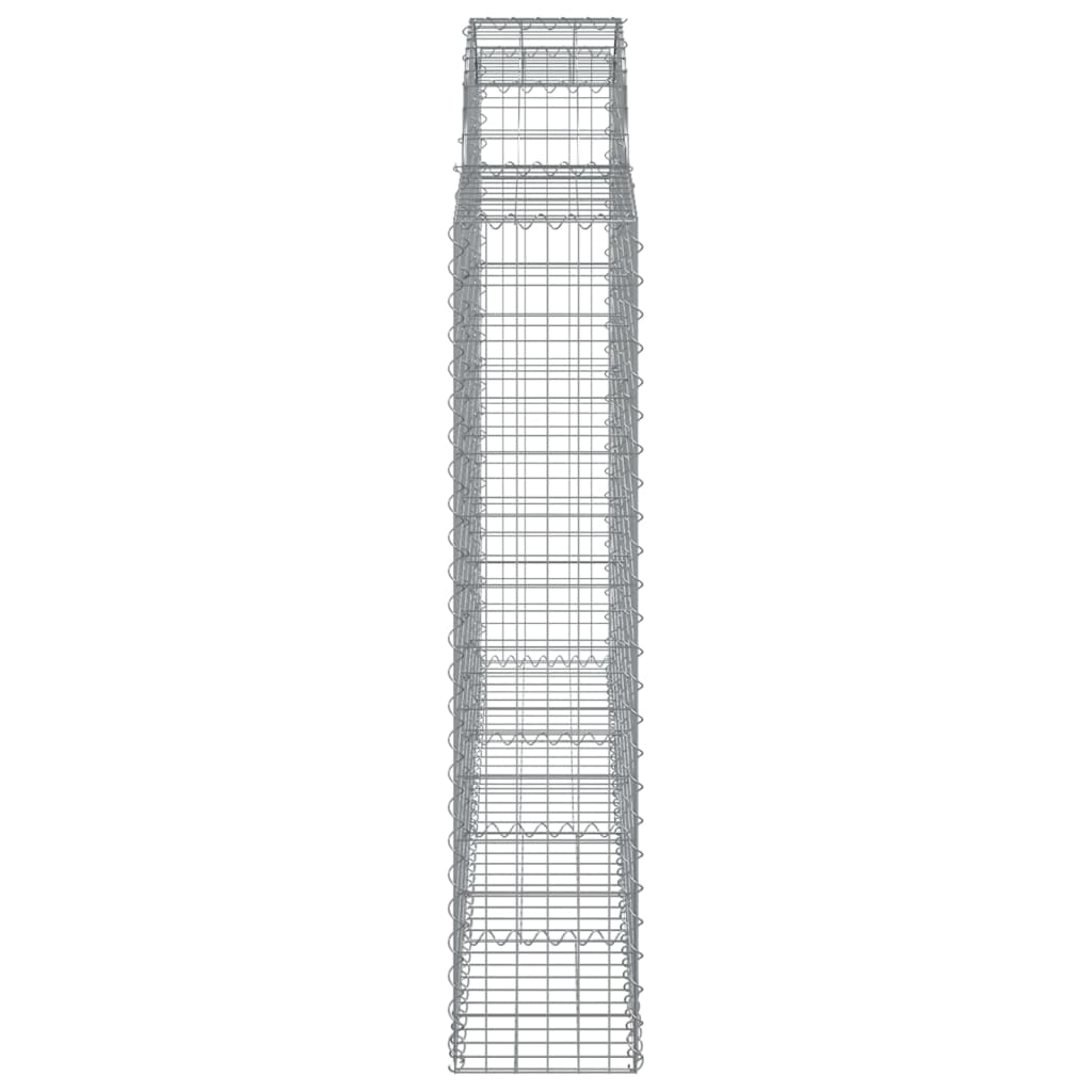 Coșuri gabion arcuite 2 buc, 200x30x140/160cm, fier galvanizat