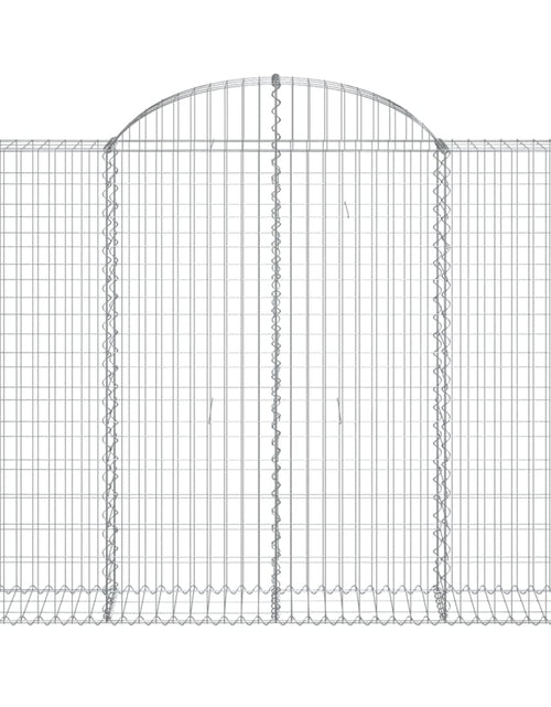 Загрузите изображение в средство просмотра галереи, Coșuri gabion arcuite 3 buc, 200x30x140/160cm, fier galvanizat
