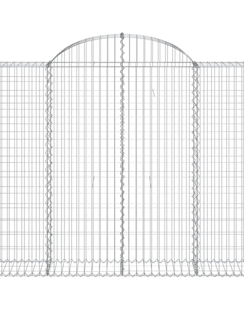 Încărcați imaginea în vizualizatorul Galerie, Coșuri gabion arcuite 7 buc, 200x30x140/160cm, fier galvanizat
