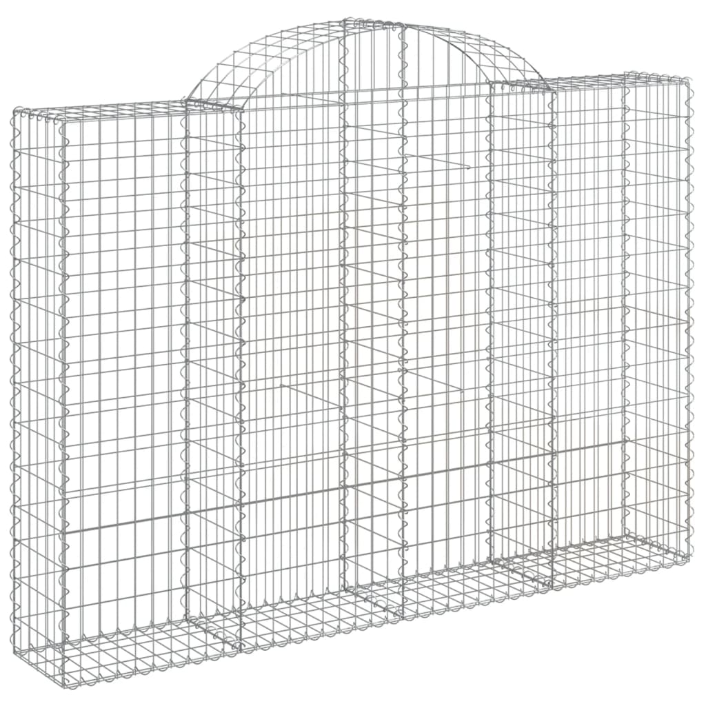 Coșuri gabion arcuite 10 buc, 200x30x140/160cm, fier galvanizat