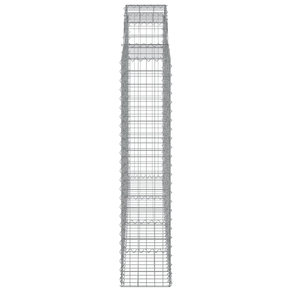 Coșuri gabion arcuite 10 buc, 200x30x140/160cm, fier galvanizat