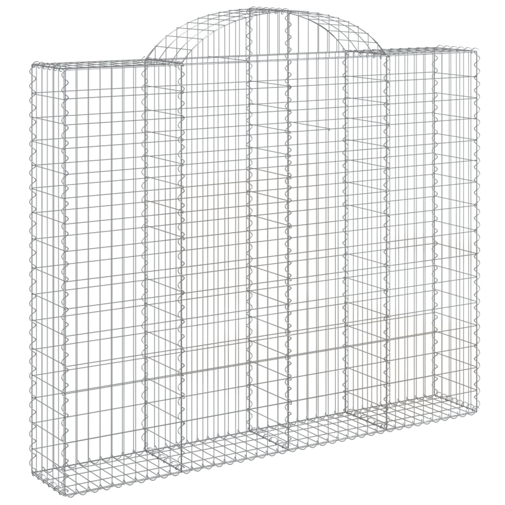 Coșuri gabion arcuite 4 buc, 200x30x160/180 cm, fier galvanizat