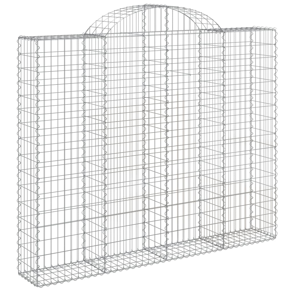 Coșuri gabion arcuite 5 buc, 200x30x160/180 cm, fier galvanizat