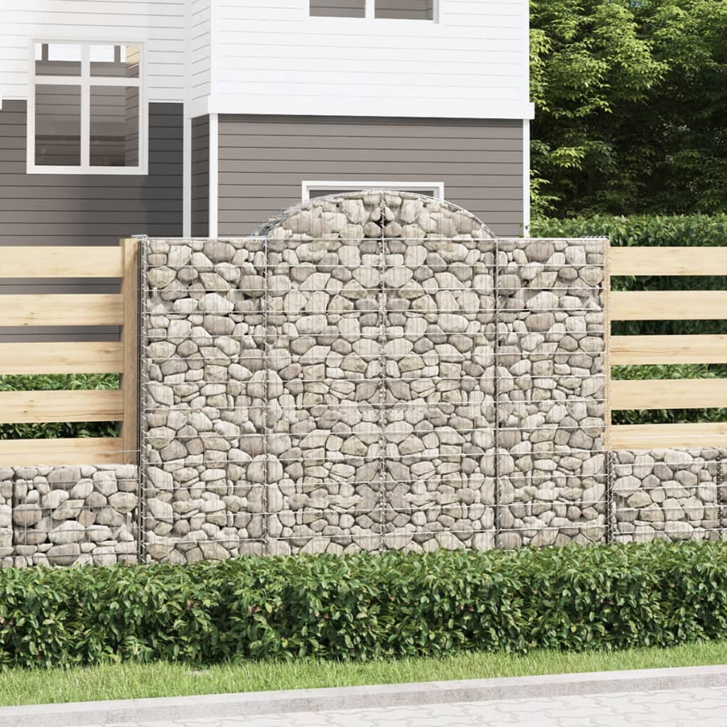 Coșuri gabion arcuite 9 buc, 200x30x160/180 cm, fier galvanizat