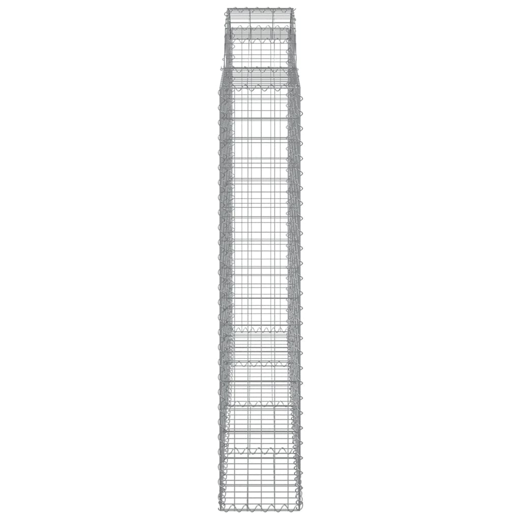 Coș gabion arcuit, 10 buc, 200x30x160/180 cm, fier galvanizat