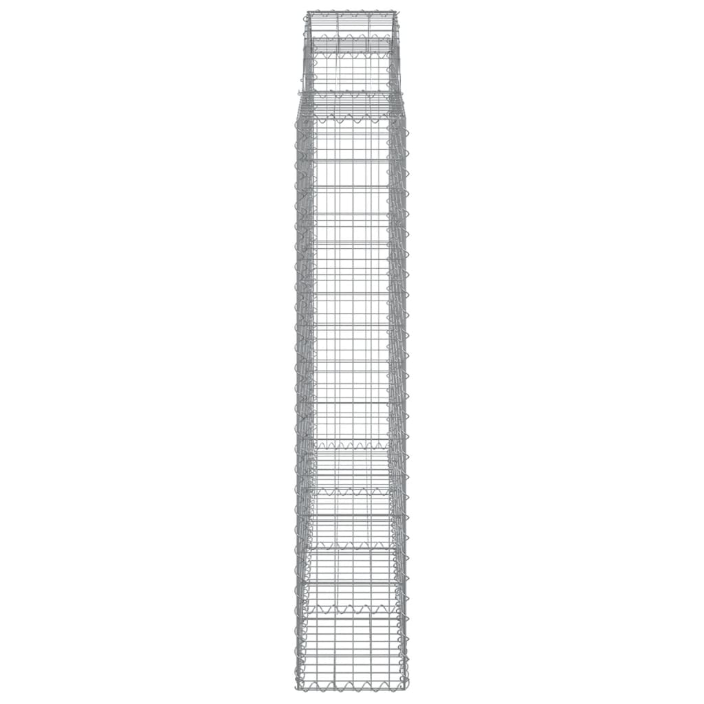 Coș gabion arcuit, 13 buc, 200x30x160/180 cm, fier galvanizat