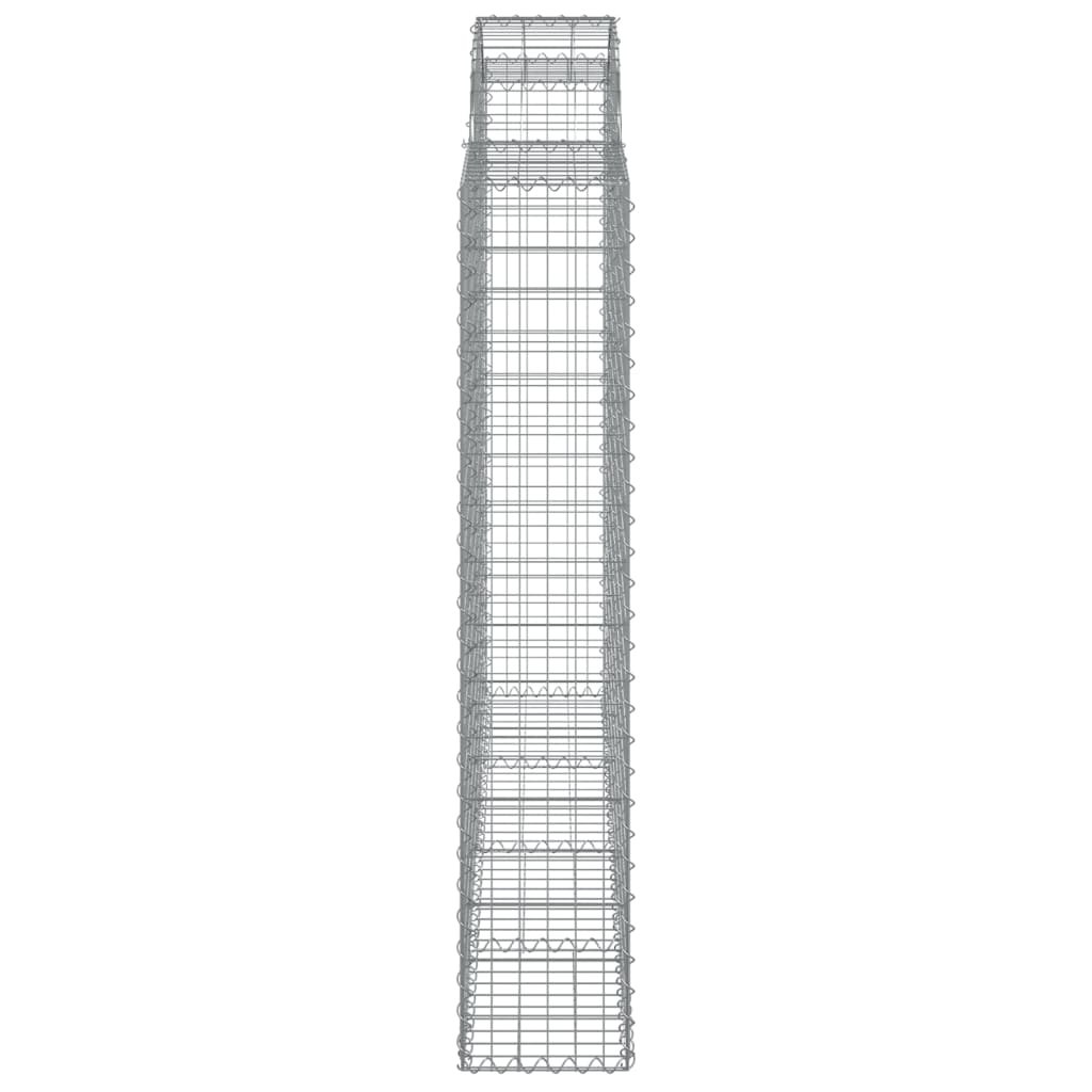 Coș gabion arcuit, 14 buc, 200x30x160/180 cm, fier galvanizat