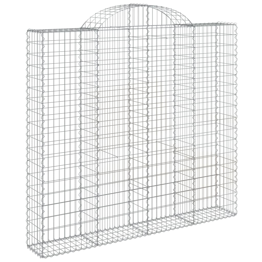 Coșuri gabion arcuite 2 buc, 200x30x180/200cm, fier galvanizat