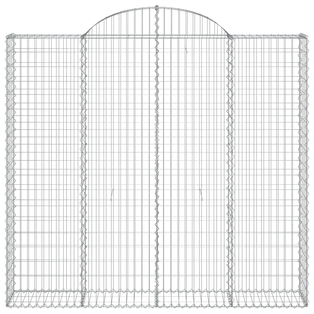 Coșuri gabion arcuite 2 buc, 200x30x180/200cm, fier galvanizat