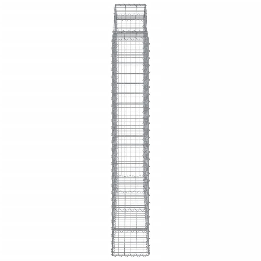 Coșuri gabion arcuite 2 buc, 200x30x180/200cm, fier galvanizat