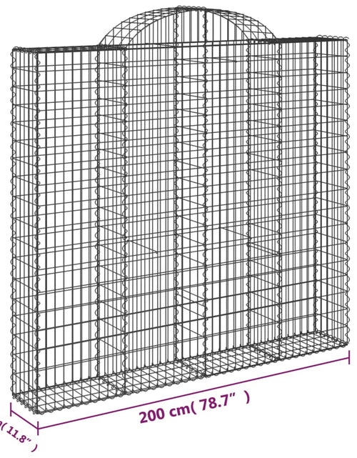 Загрузите изображение в средство просмотра галереи, Coșuri gabion arcuite 2 buc, 200x30x180/200cm, fier galvanizat
