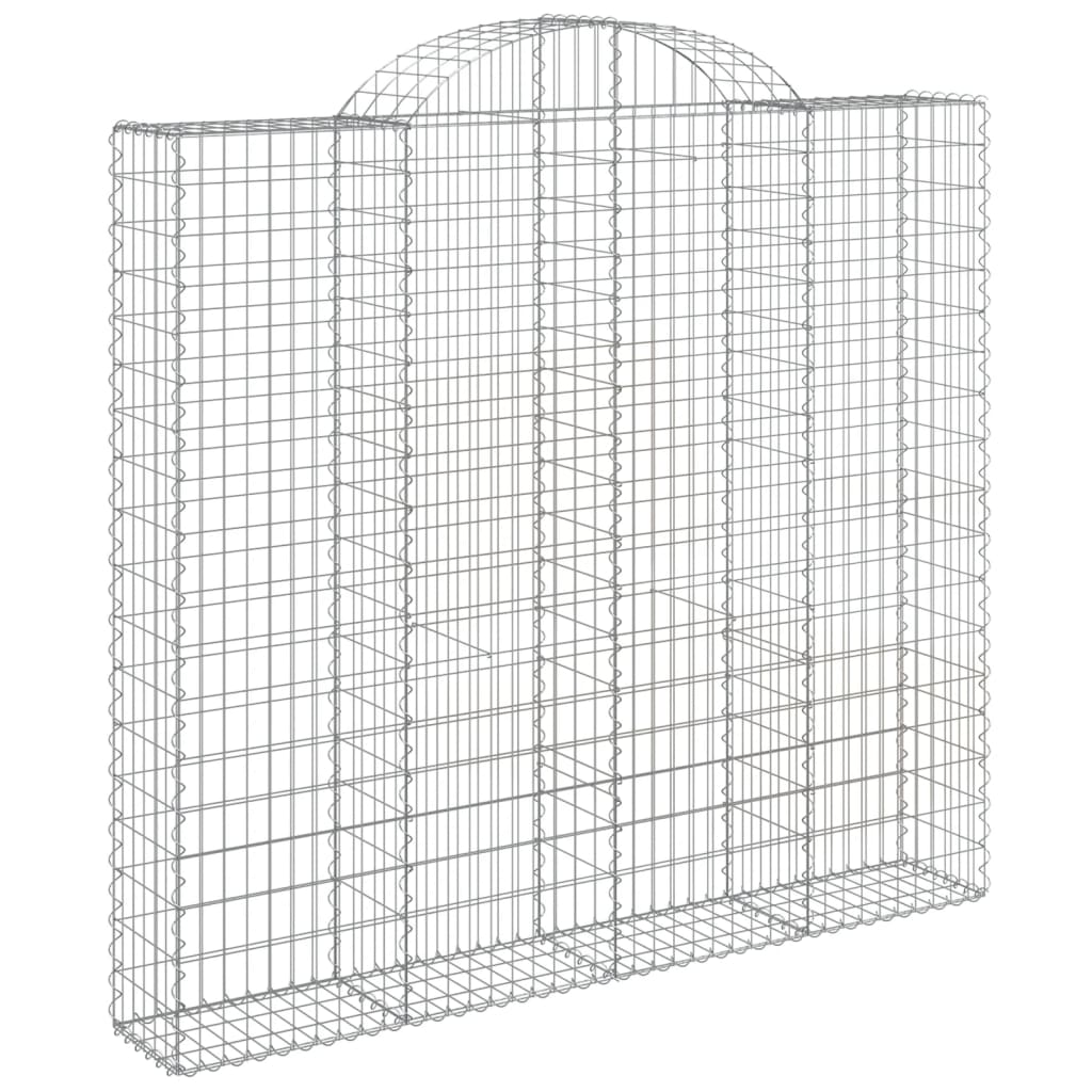 Coșuri gabion arcuite 4 buc, 200x30x180/200cm, fier galvanizat