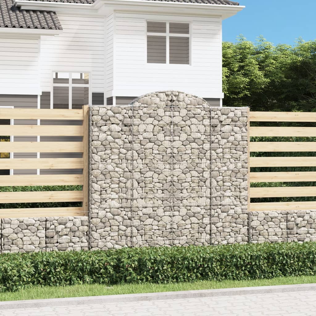 Coșuri gabion arcuite 6 buc. 200x30x200/220 cm fier galvanizat