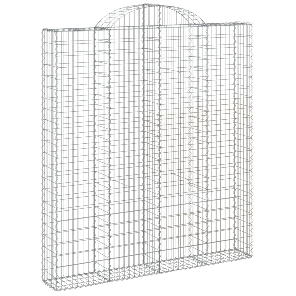 Coșuri gabion arcuite,7 buc., 200x30x220/240cm, fier galvanizat