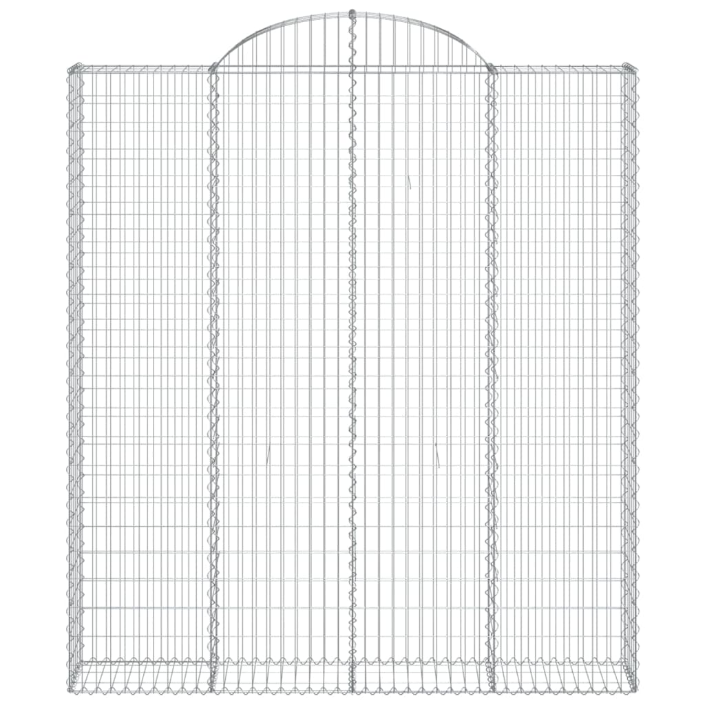 Coșuri gabion arcuite,7 buc., 200x30x220/240cm, fier galvanizat