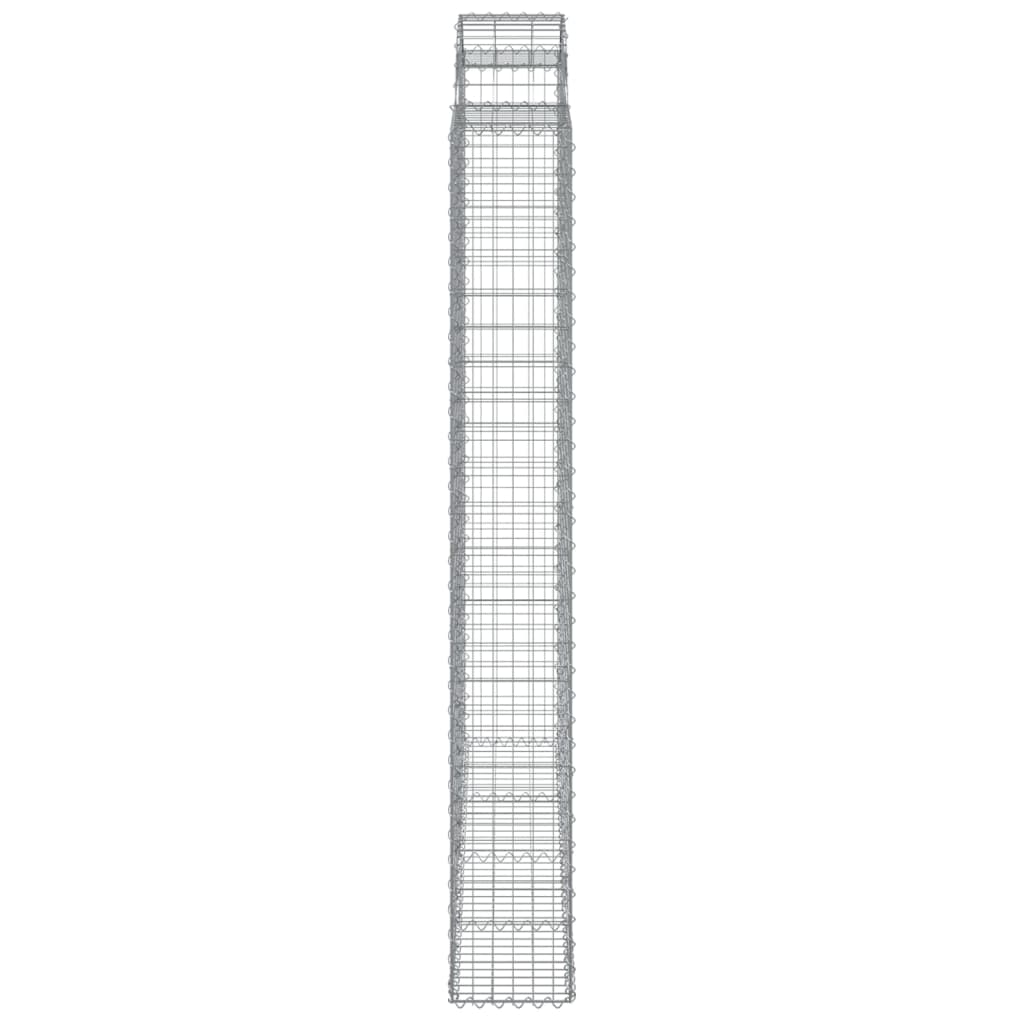 Coșuri gabion arcuite,7 buc., 200x30x220/240cm, fier galvanizat