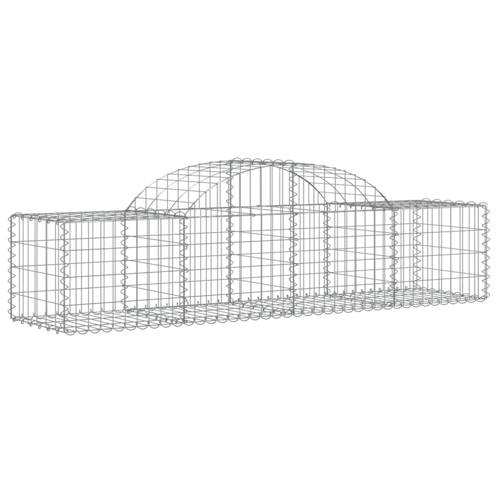 Coșuri gabion arcuite 40 buc, 200x50x40/60 cm, fier galvanizat