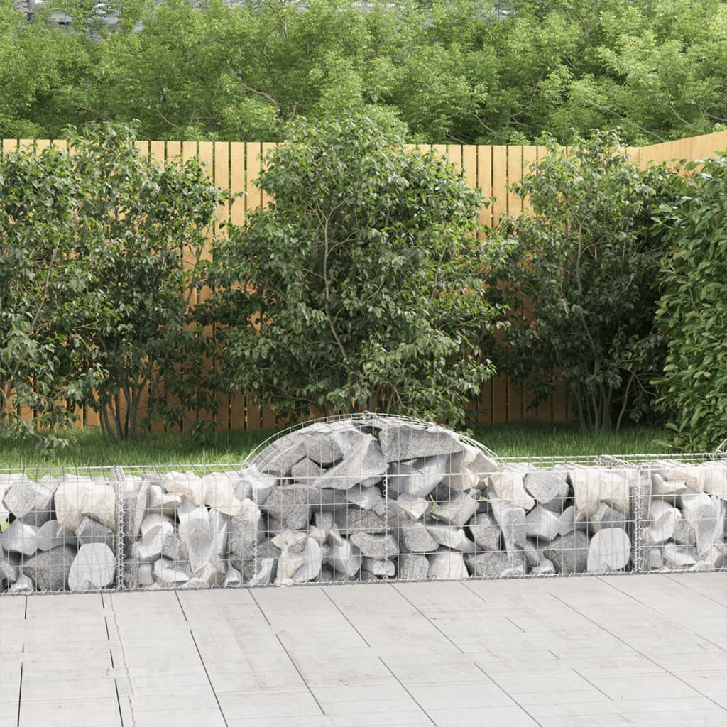 Coșuri gabion arcuite 40 buc, 200x50x40/60 cm, fier galvanizat