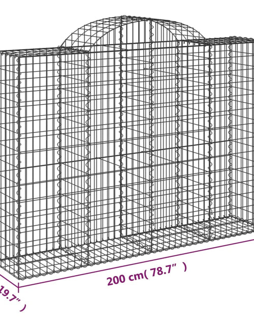 Încărcați imaginea în vizualizatorul Galerie, Coșuri gabion arcuite 30 buc, 200x50x140/160cm, fier galvanizat
