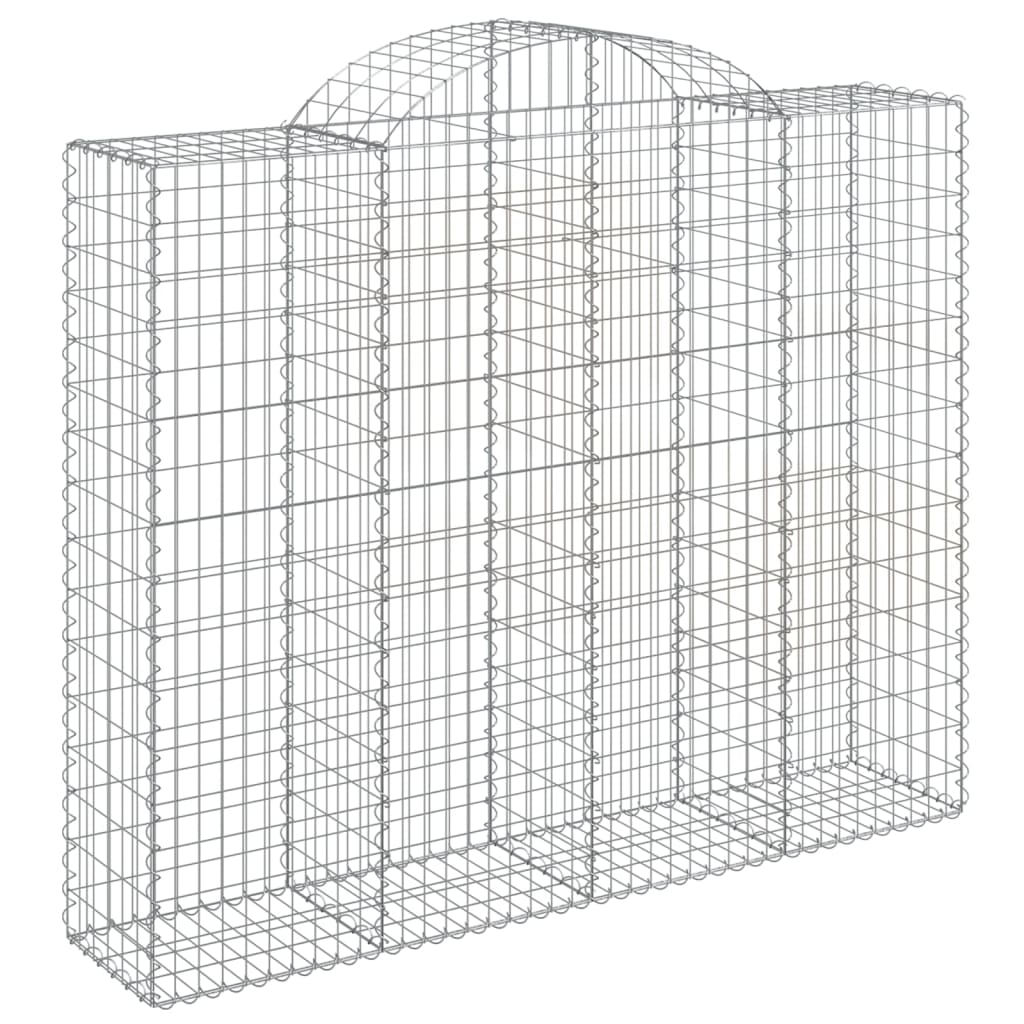 Coș gabion arcuit, 18 buc, 200x50x160/180 cm, fier galvanizat