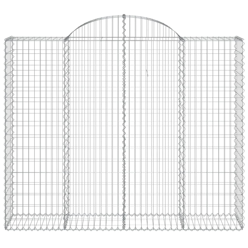 Coș gabion arcuit, 18 buc, 200x50x160/180 cm, fier galvanizat