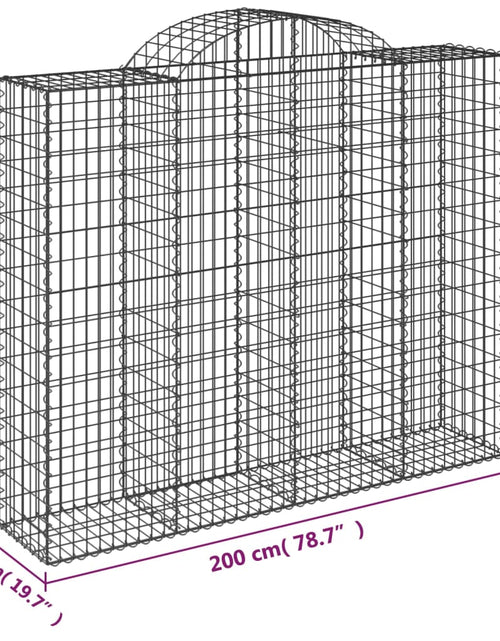 Загрузите изображение в средство просмотра галереи, Coș gabion arcuit, 18 buc, 200x50x160/180 cm, fier galvanizat
