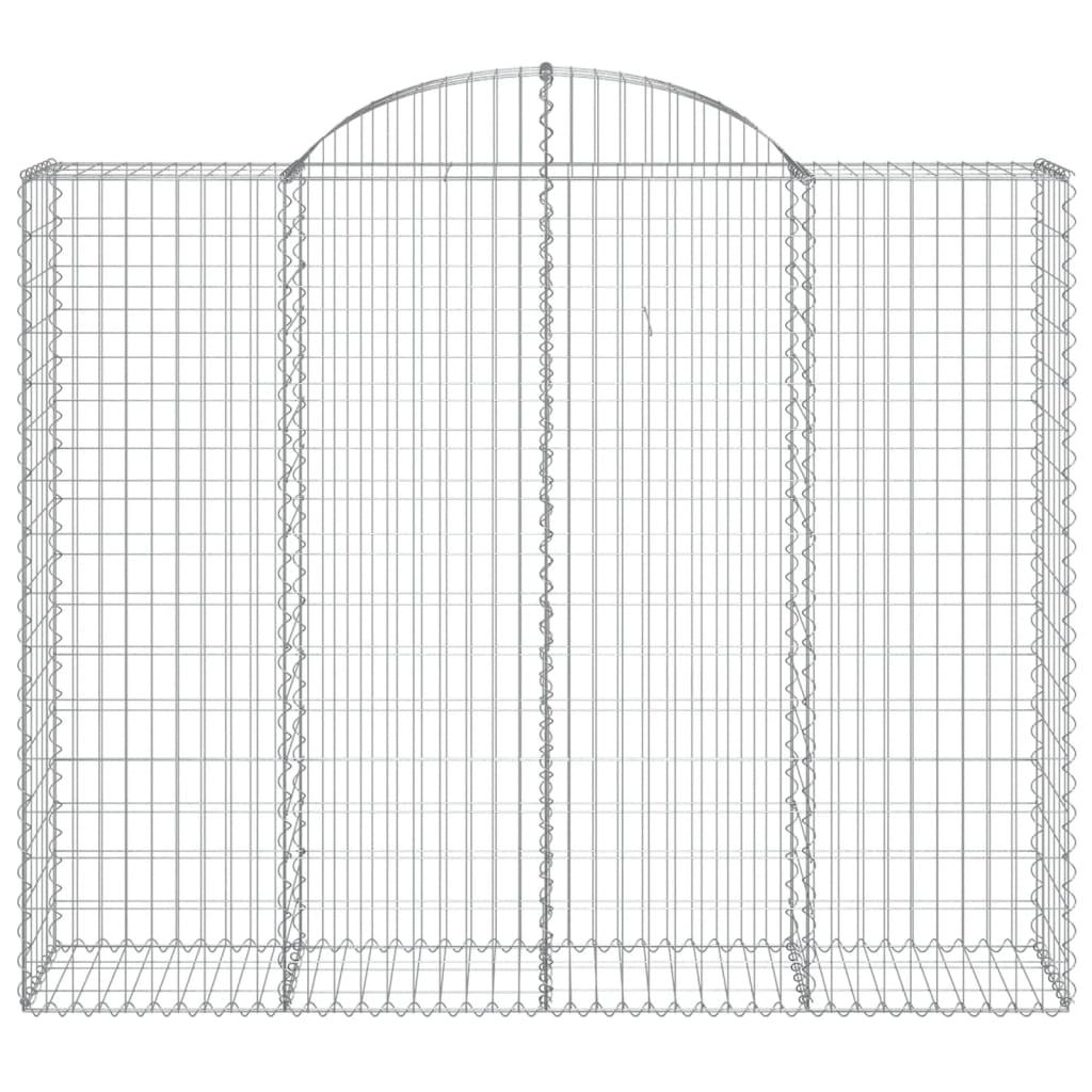 Coș gabion arcuit, 25 buc, 200x50x160/180 cm, fier galvanizat