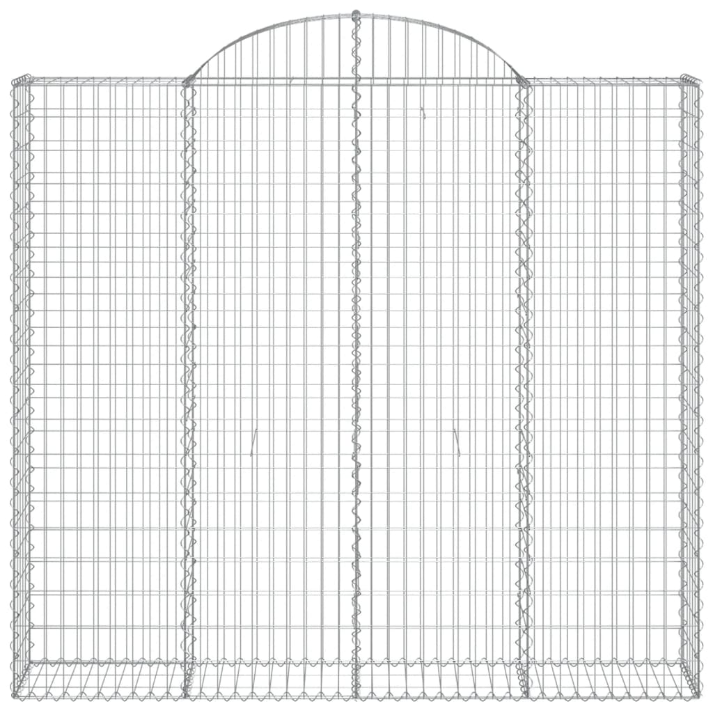 Coșuri gabion arcuite 15 buc, 200x50x180/200cm, fier galvanizat