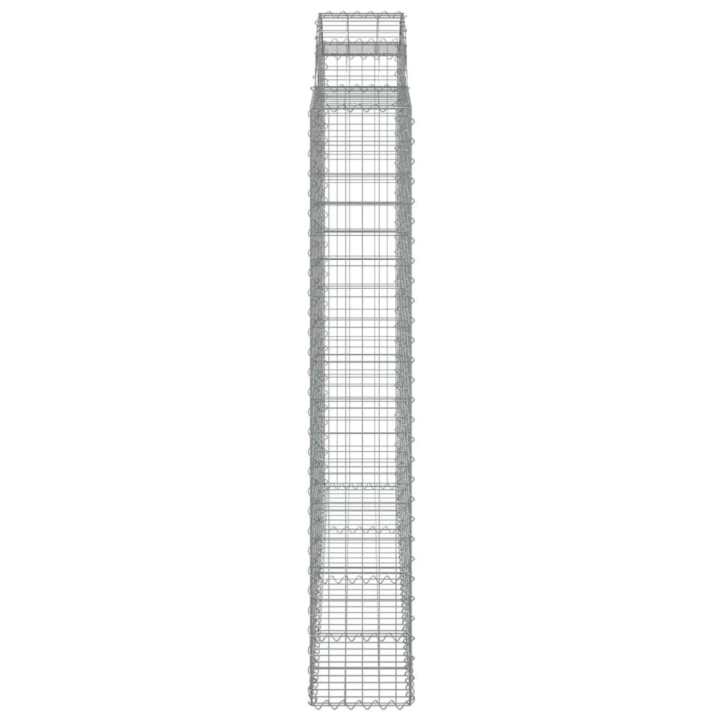 Coșuri gabion arcuite 15 buc, 200x50x180/200cm, fier galvanizat