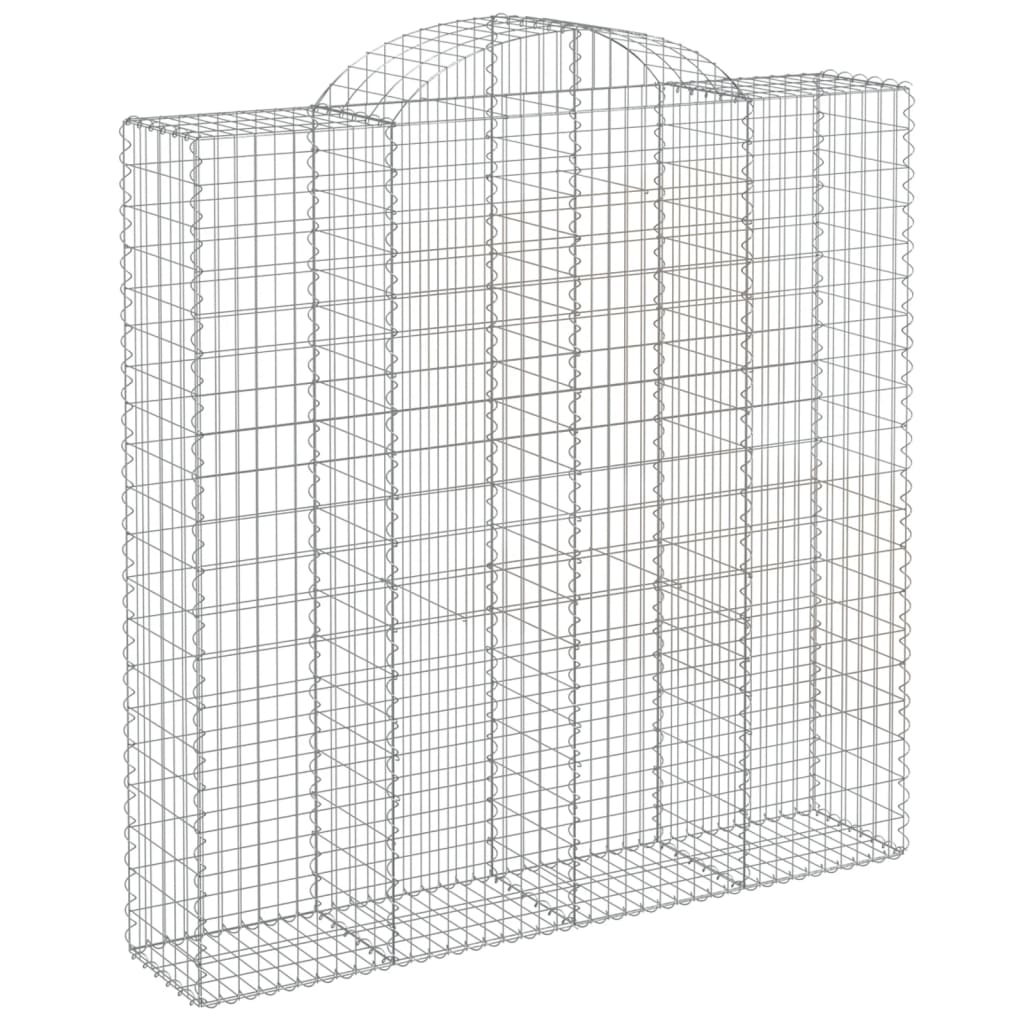 Coșuri gabion arcuite, 10 buc 200x50x200/220cm, fier galvanizat