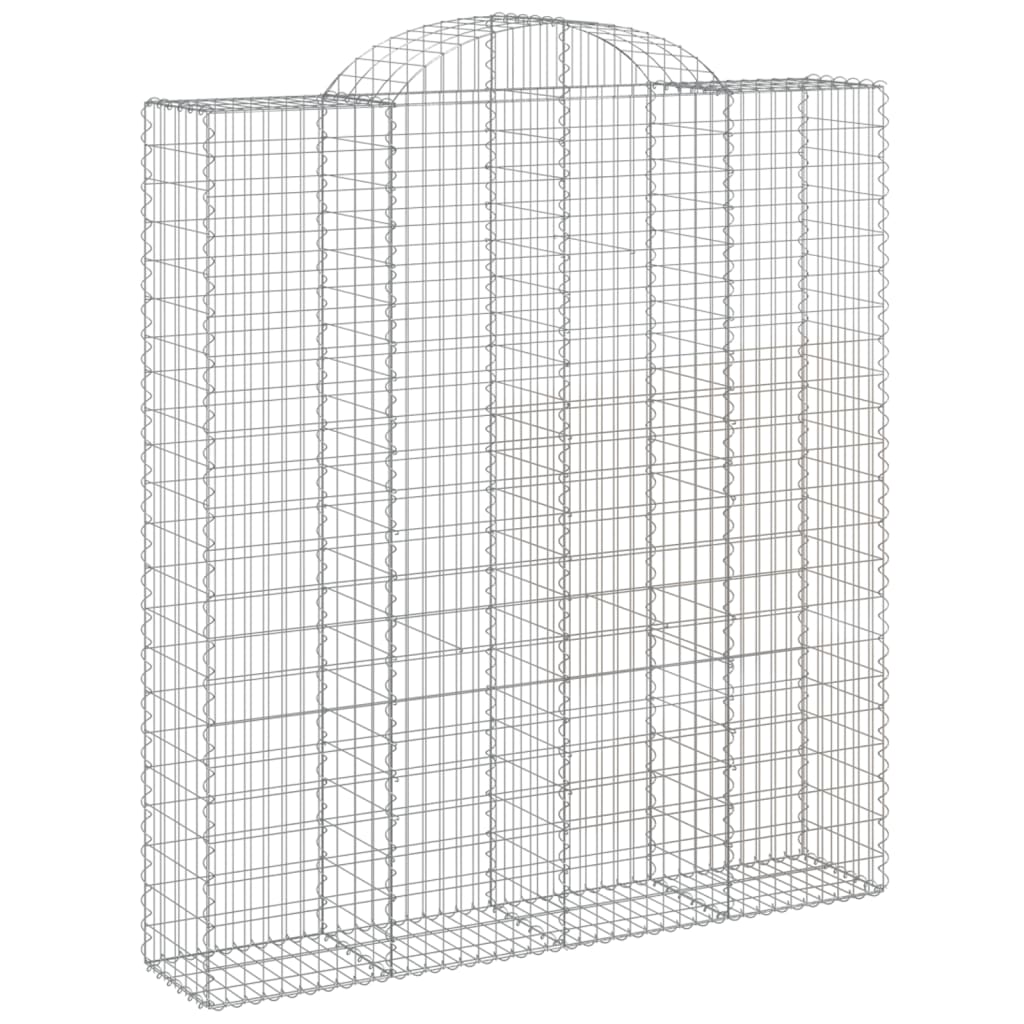 Coșuri gabion arcuite, 7 buc, 200x50x220/240cm, fier galvanizat