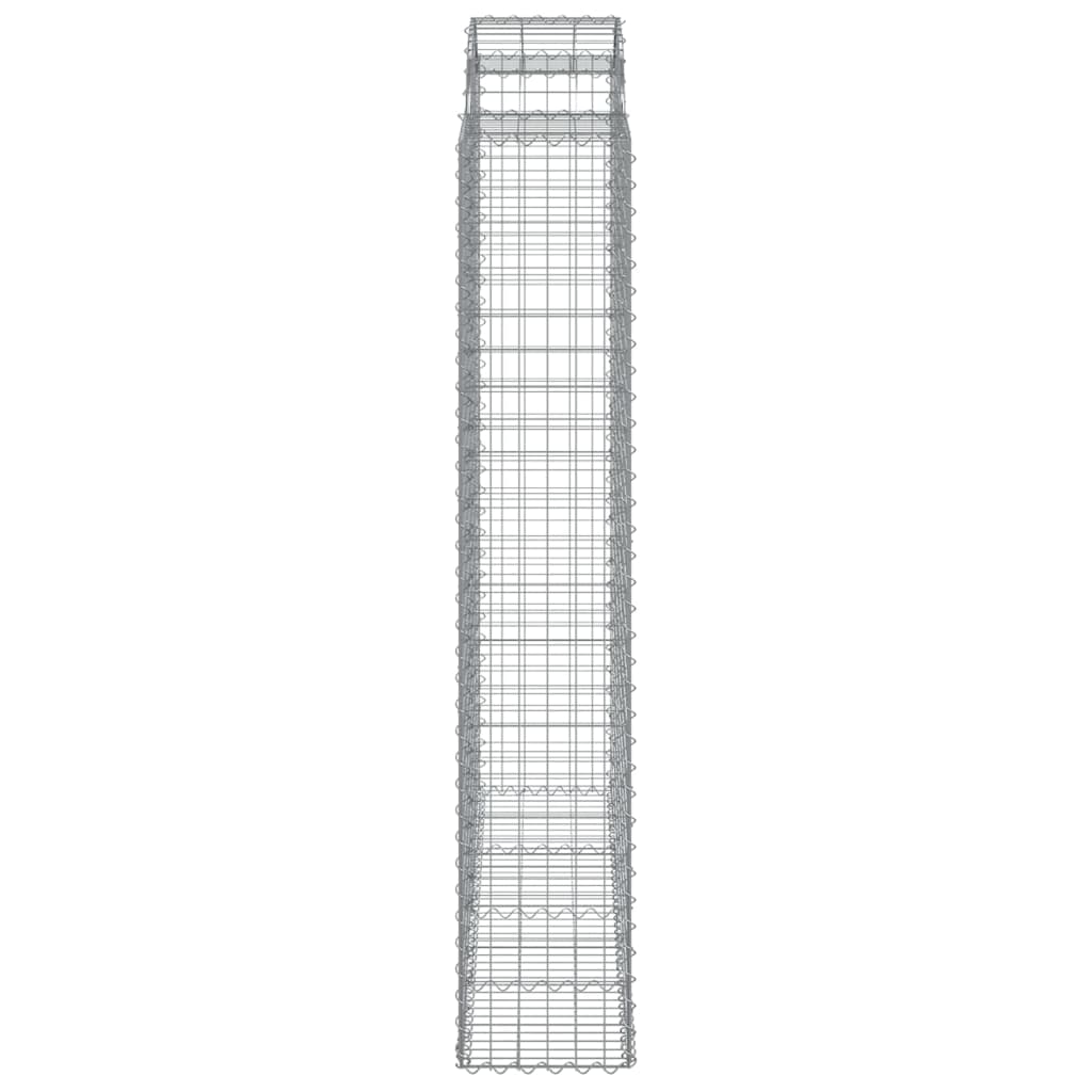 Coșuri gabion arcuite, 7 buc, 200x50x220/240cm, fier galvanizat