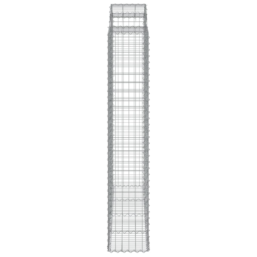 Coșuri gabion arcuite, 8 buc, 200x50x220/240cm, fier galvanizat