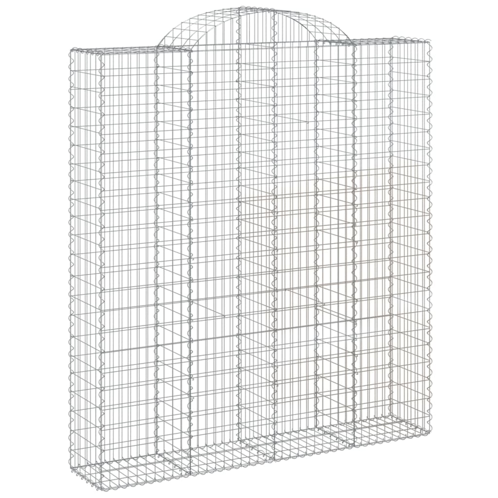 Coșuri gabion arcuite, 9 buc, 200x50x220/240cm, fier galvanizat