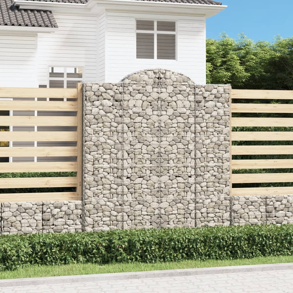 Coșuri gabion arcuite, 11 buc 200x50x220/240cm, fier galvanizat