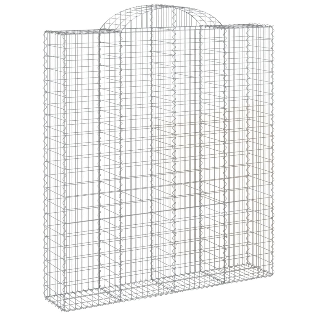 Coșuri gabion arcuite, 12 buc 200x50x220/240cm, fier galvanizat