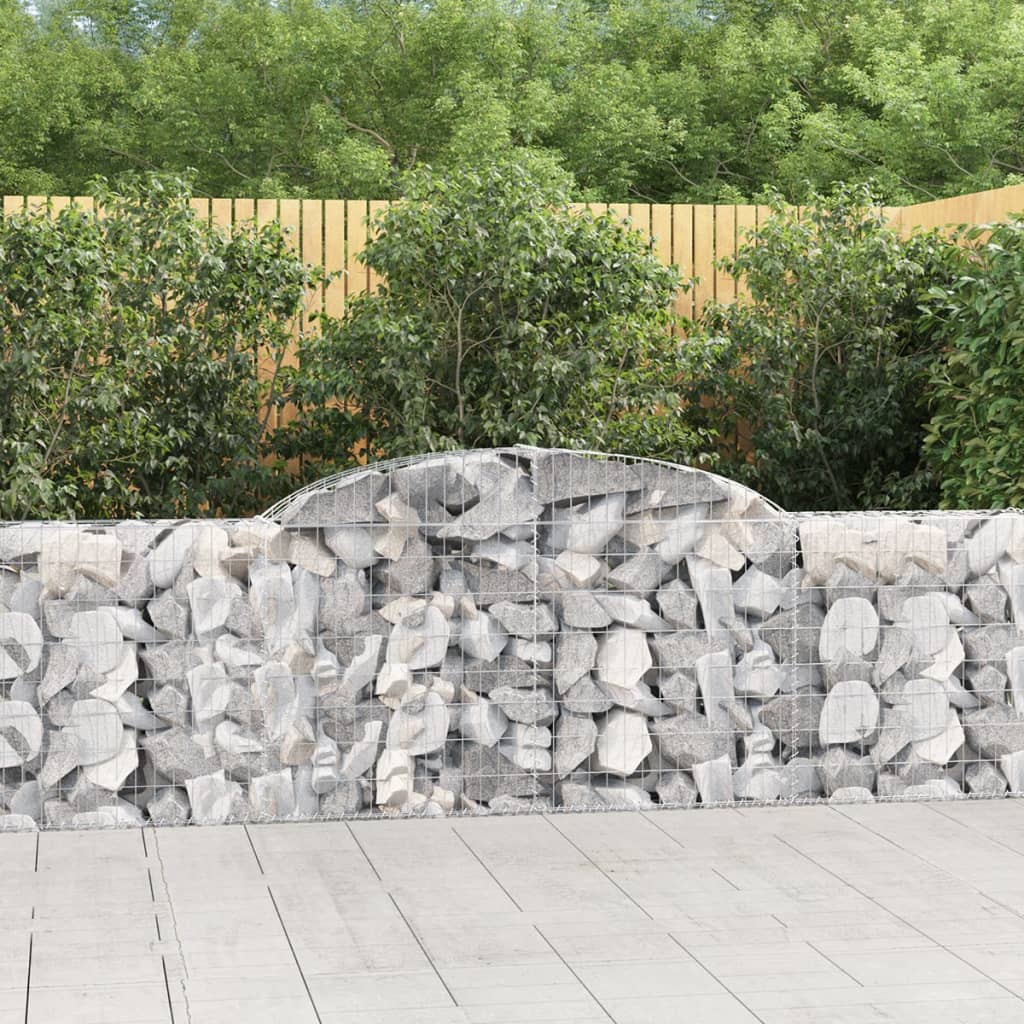 Coșuri gabion arcuite 30 buc, 300x30x80/100 cm, fier galvanizat