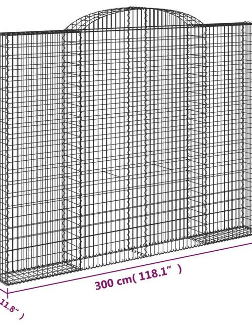 Загрузите изображение в средство просмотра галереи, Coșuri gabion arcuite 3 buc. 300x30x220/240 cm fier galvanizat
