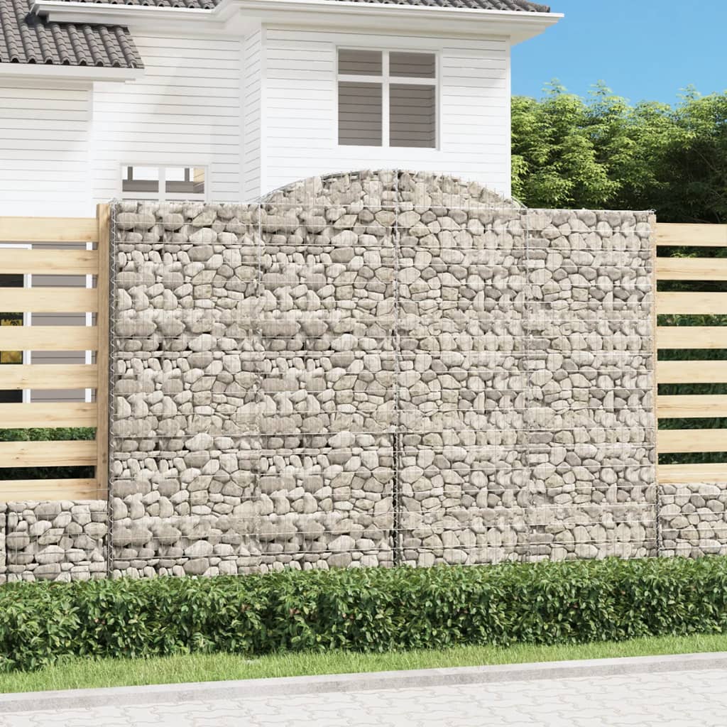 Coșuri gabion arcuite 3 buc. 300x30x220/240 cm fier galvanizat