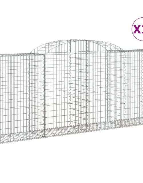 Încărcați imaginea în vizualizatorul Galerie, Coșuri gabion arcuite 12 buc. 300x50x120/140 cm fier galvanizat
