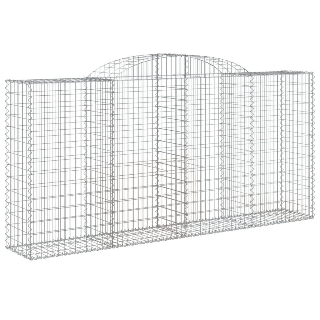 Coșuri gabion arcuite 2 buc. 300x50x140/160cm fier galvanizat